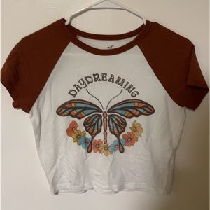 Hollister cropped baby tee
